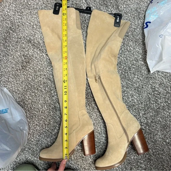 NWOB Kelsi Dagger Brooklyn Logan Fawn Suede Over-the-Knee Women's Boots 8 - Picture 6 of 16
